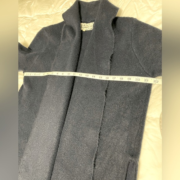 Oversized cardigan shacket with folded lapel and pockets cozy and warm - Picture 6 of 9